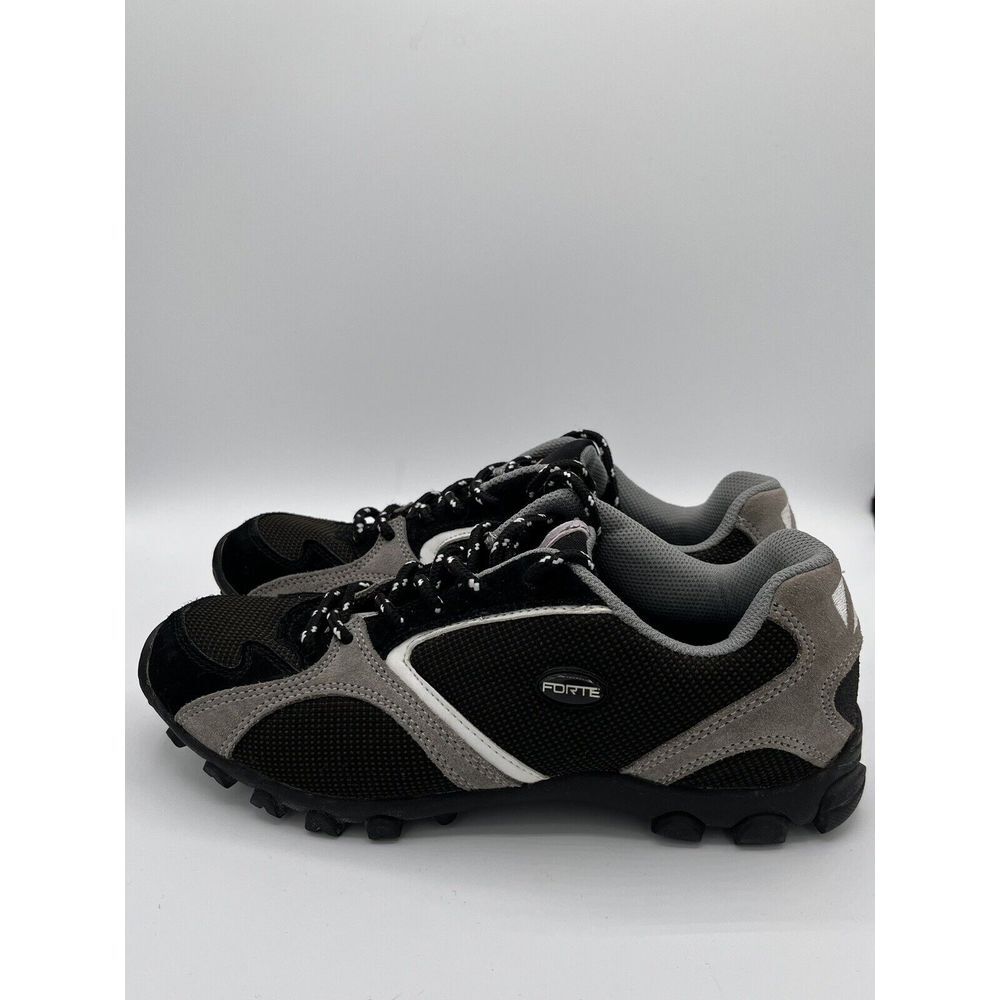 Forte Mens 39 US 6.5 Cycling Shoes Taupe & Black Lace Up Mountain Biking!